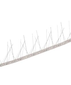 vidaXL Vogel- en duivenpinnen met 5 rijen 40 st 20 m roestvrij staal