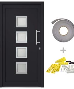 vidaXL Voordeur 108x208 cm antraciet