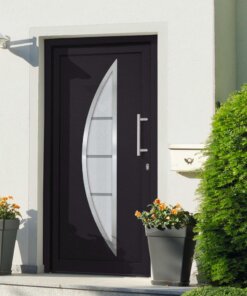 vidaXL Voordeur 108x208 cm antraciet