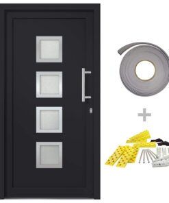 vidaXL Voordeur 88x200 cm antraciet