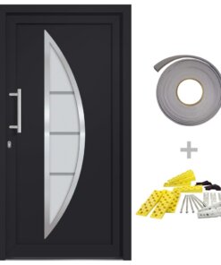 vidaXL Voordeur 88x200 cm antraciet