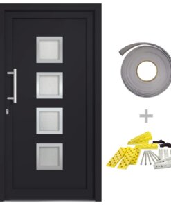 vidaXL Voordeur 88x200 cm antraciet