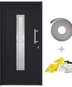 vidaXL Voordeur 88x200 cm antraciet