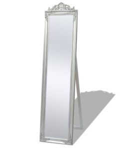 vidaXL Vrijstaande spiegel Barok 160x40cm zilver
