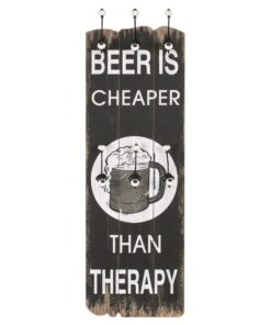 vidaXL Wandkapstok met 6 haken 120x40 cm