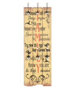 vidaXL Wandkapstok met 6 haken FAMILY 120x40 cm