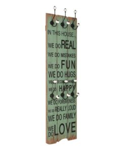 vidaXL Wandkapstok met 6 haken HAPPY LOVE 120x40 cm