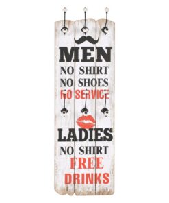 vidaXL Wandkapstok met 6 haken MEN LADIES 120x40 cm