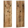 vidaXL Wandkapstokken 2 st 36x110x3 cm massief mangohout