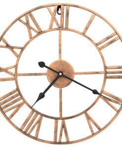 vidaXL Wandklok 40 cm metaal goudkleurig