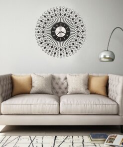 vidaXL Wandklok 43 cm metaal zwart