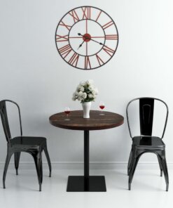 vidaXL Wandklok 58 cm metaal rood