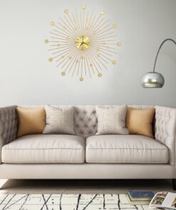 vidaXL Wandklok 70 cm metaal goudkleurig