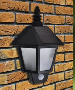 vidaXL Wandlamp solar met bewegingsensor 2 st