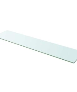 vidaXL Wandschap transparant 110x25 cm glas
