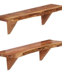 vidaXL Wandschappen 2 st 60x20x18 cm massief acaciahout