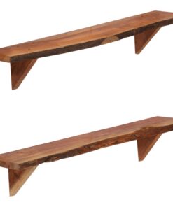 vidaXL Wandschappen 2 st 90x20x18 cm massief acaciahout