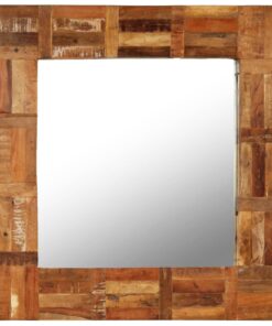 vidaXL Wandspiegel 60x60 cm massief gerecycled hout