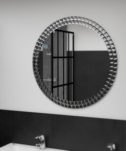 vidaXL Wandspiegel 70 cm gehard glas zilverkleurig
