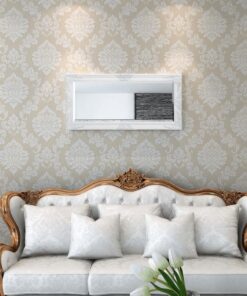 vidaXL Wandspiegel Barok 100 x 50 cm wit