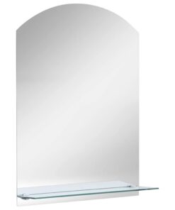 vidaXL Wandspiegel met schap 20x40 cm gehard glas