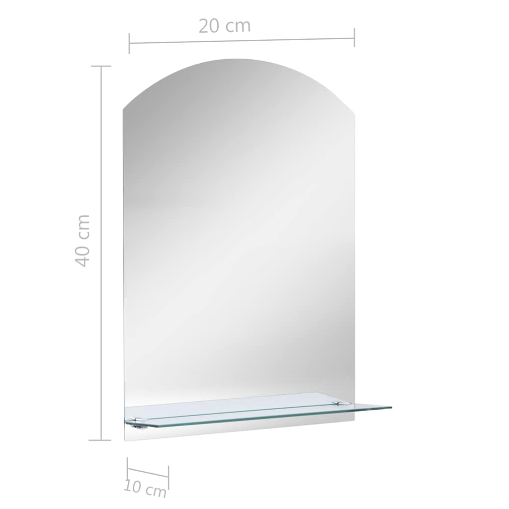 vidaXL Wandspiegel met schap 20x40 cm gehard glas - Afbeelding 6
