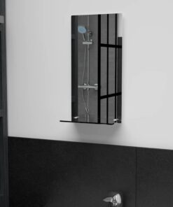 vidaXL Wandspiegel met schap 20x40 cm gehard glas