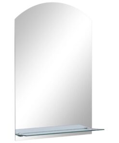 vidaXL Wandspiegel met schap 40x60 cm gehard glas