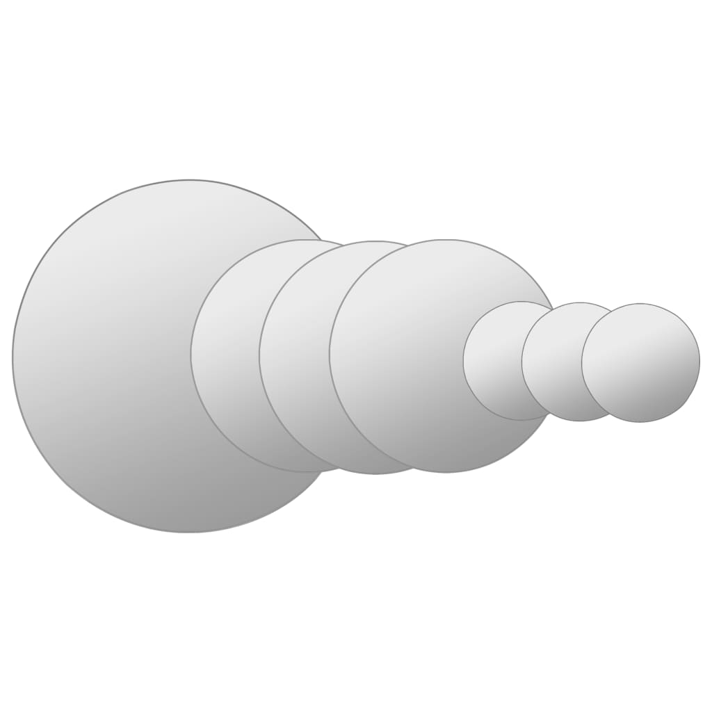 vidaXL Wandspiegelset rond glas 7-delig - Afbeelding 5