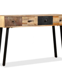 vidaXL Wandtafel 120x30x76 cm massief gerecycled teakhout