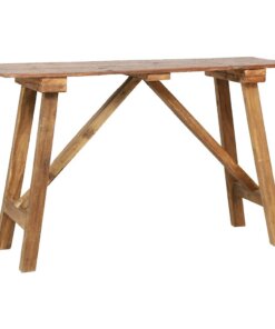 vidaXL Wandtafel 130x40x80 cm gemengd gerecycled hout