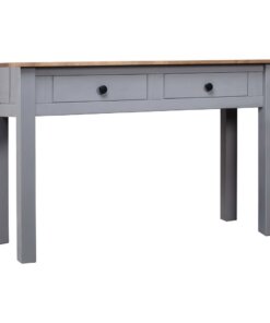 vidaXL Wandtafel Panama Range 110x40x72 cm massief grenenhout grijs