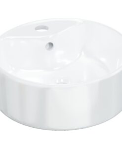 5 cm rond keramiek wit