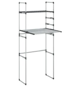 vidaXL Wasmachinerek 77x52x192 cm aluminium