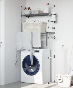 vidaXL Wasmachinerek 77x52x192 cm aluminium