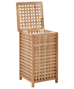 vidaXL Wasmand 39x39x65 cm massief walnotenhout