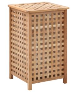 vidaXL Wasmand 39x39x65 cm massief walnotenhout