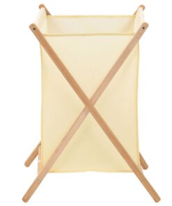 vidaXL Wasmand 42x41x64 cm cederhout en stof beige