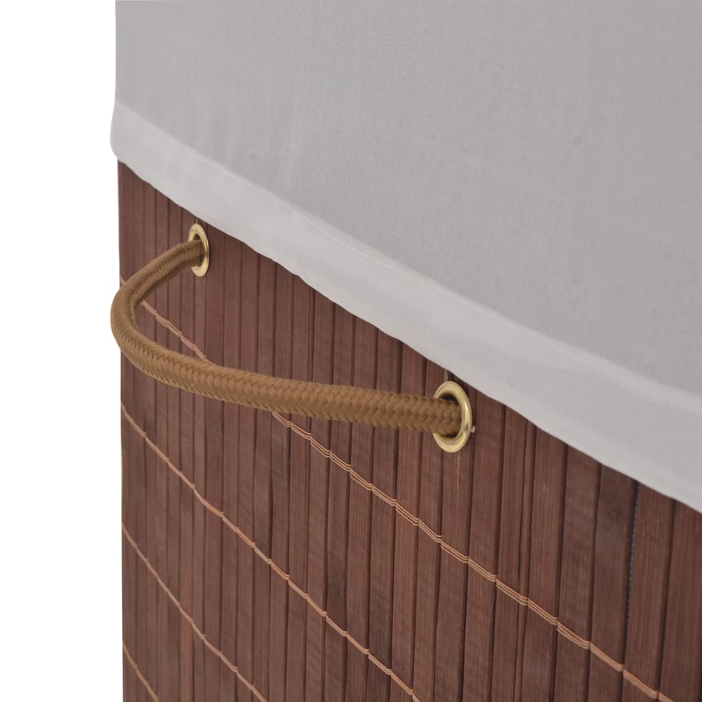 vidaXL Wasmand rechthoekig bamboe bruin - Afbeelding 4