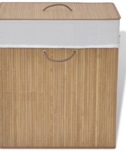 vidaXL Wasmand rechthoekig bamboe natuurlijk