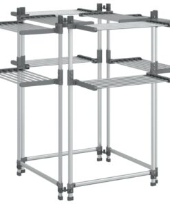 vidaXL Wasrek 107x107x120 cm aluminium