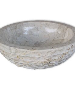 vidaXL Wastafel 40 cm marmer crème