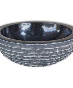 vidaXL Wastafel 40 cm marmer zwart