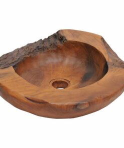 vidaXL Wastafel 45 cm massief teakhout