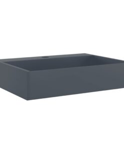 vidaXL Wastafel 50x38x11 cm mineraal gegoten/marmer gegoten antraciet