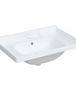 vidaXL Wastafel rechthoekig 71x48x23 cm keramiek wit