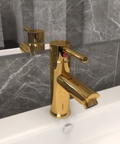 vidaXL Wastafelkraan 130x176 mm goudkleurig