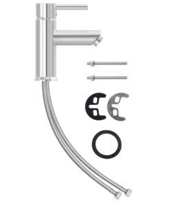 vidaXL Wastafelkraan 130x176 mm verchroomd