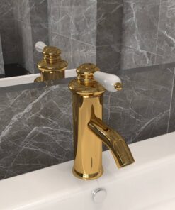 vidaXL Wastafelkraan 130x180 mm goudkleurig