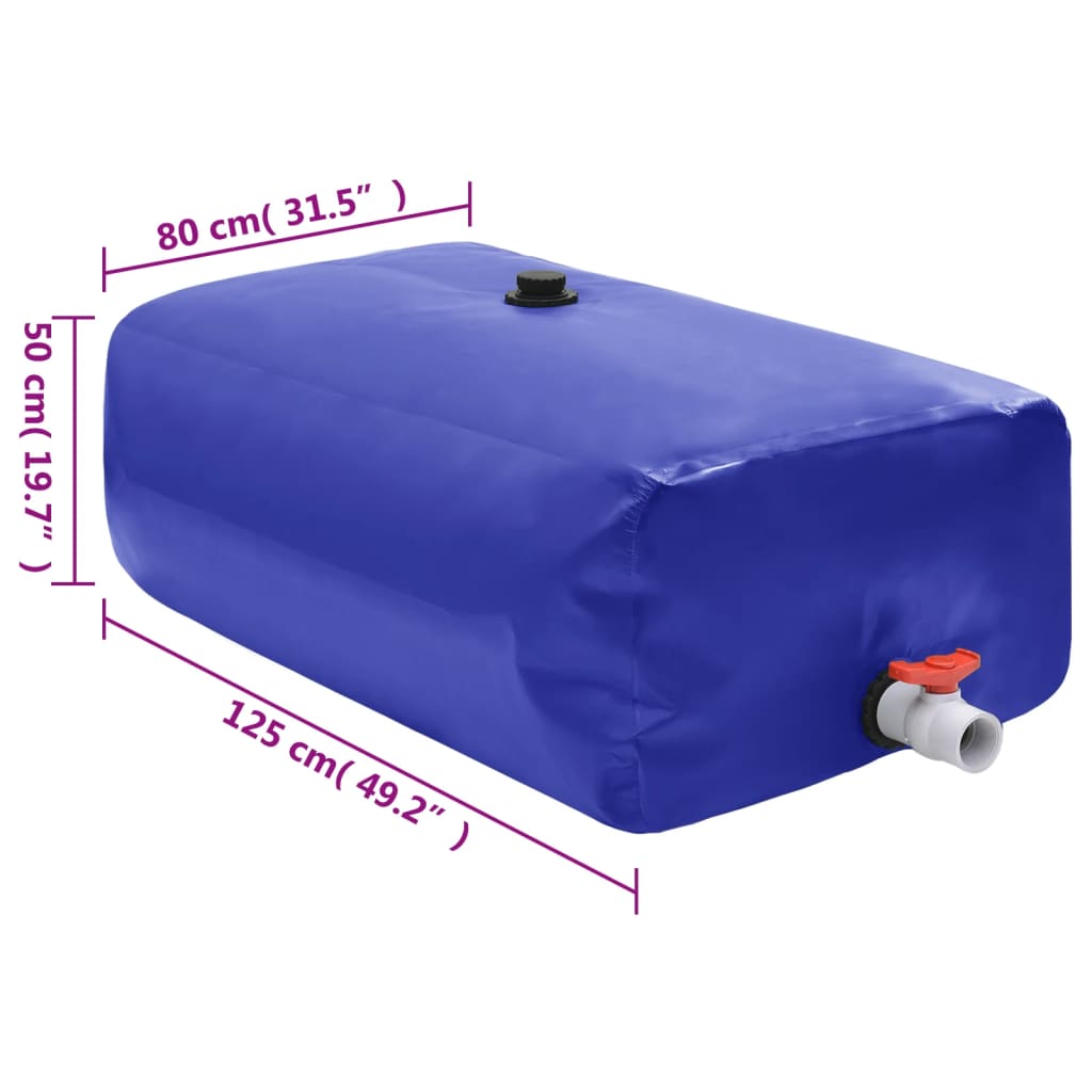vidaXL Watertank met kraan opvouwbaar 500 L PVC - Afbeelding 7